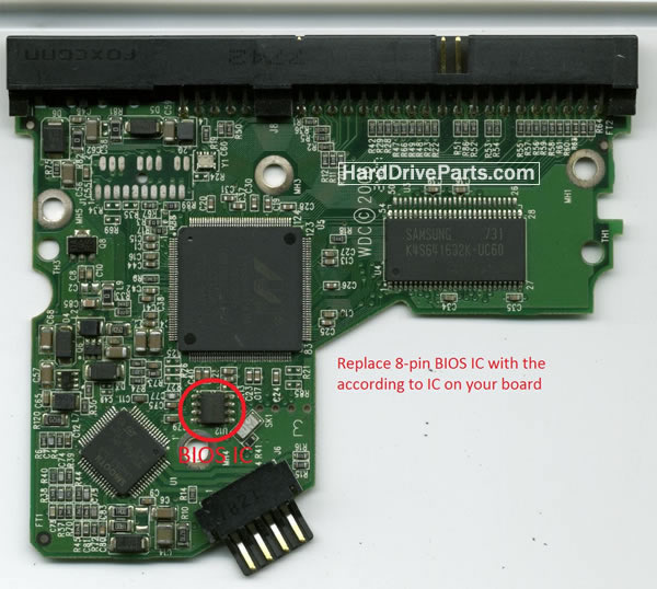 WD800BB WD PCB Circuit Board 2060-701292-002 - Click Image to Close